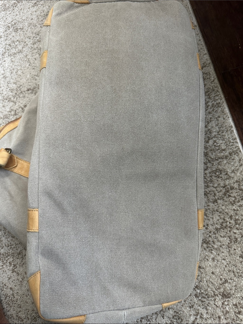 Hearth & Hand Tan Canvas & Leather Carry-on Bag - Picture 9 of 9